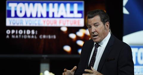 Eric Bolling hosting a town hall in 2019 in Las Vegas.