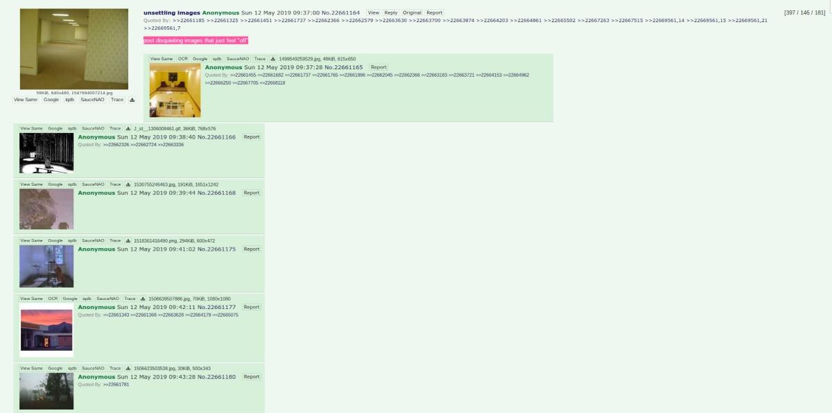 The original 4chan Backrooms post.