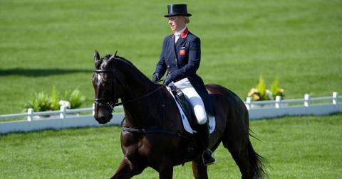 Zara Tindall competes in dressage, 2010.