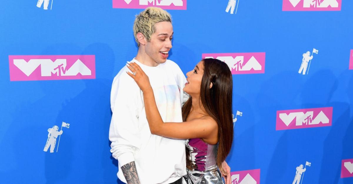 Pete Davidson and Ariana Grande attends the 2018 MTV Video Music Awards at Radio City Music Hall on August 20, 2018 in New York City.