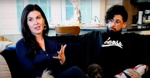 chloe and michael on a couch on married at first sight