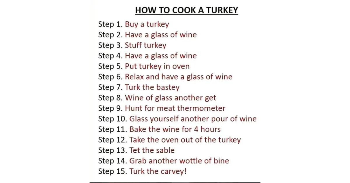 How to cook a turkey Thanksgiving meme