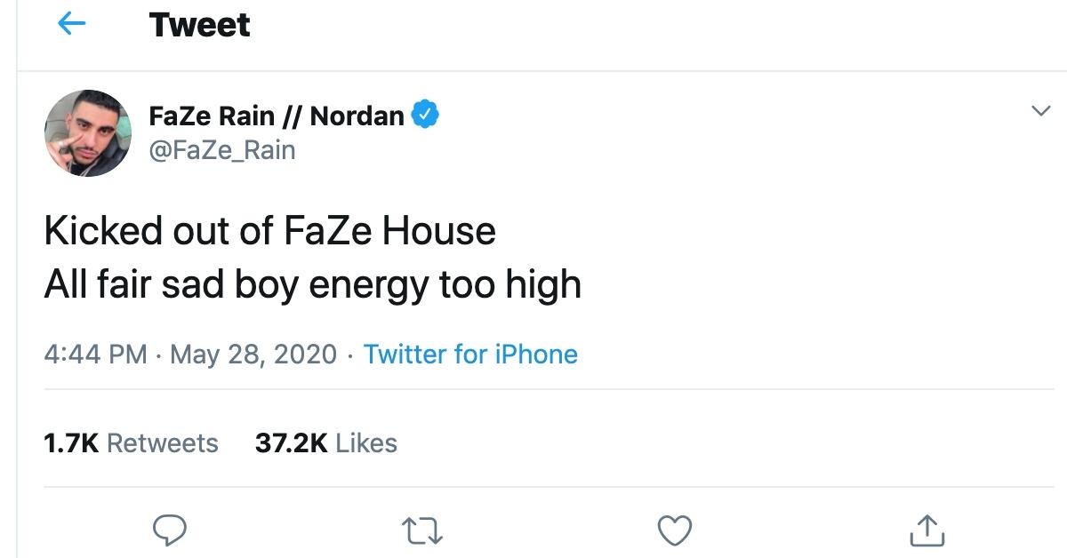 what happened to faze rain