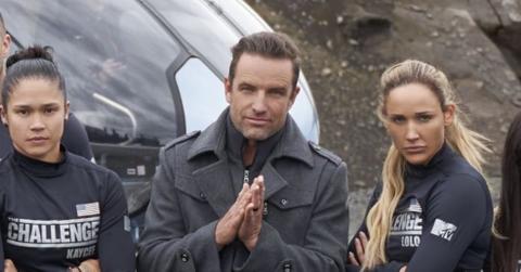 Cast members of 'The Challenge' with host TJ Lavin