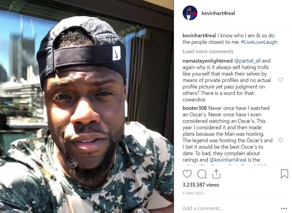 kevin hart homophobic oscars