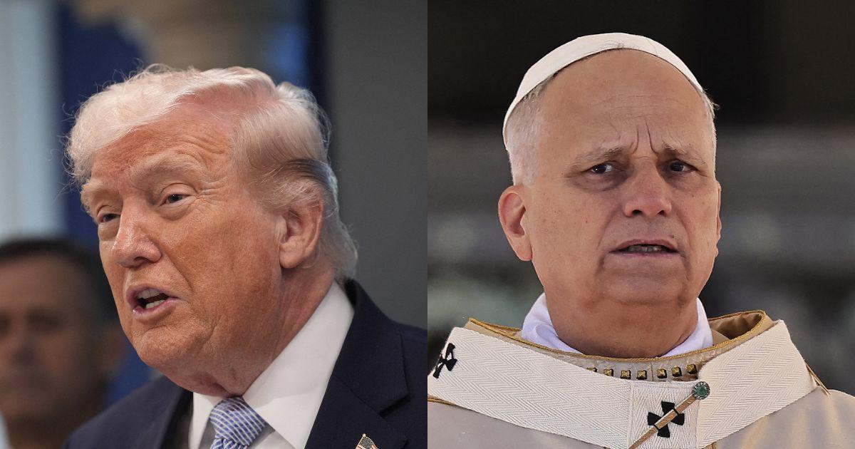 Donald Trump and Pope Leo XIV 