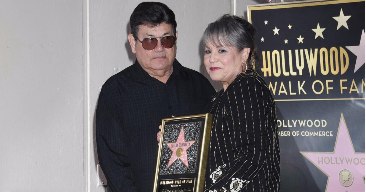Abraham and Marcella Quintanilla at Selena's Hollywood Walk of Fame ceremony. 