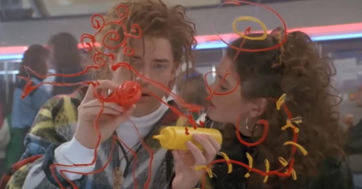 Brendan Fraser and Robin Tunney in Encino Man