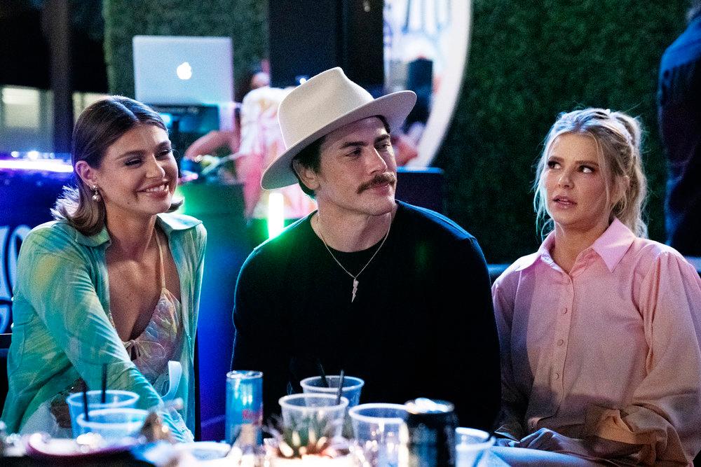 Raquel Leviss, Tom Sandoval, and Ariana Madix have drinks on 'Vanderpump Rules'