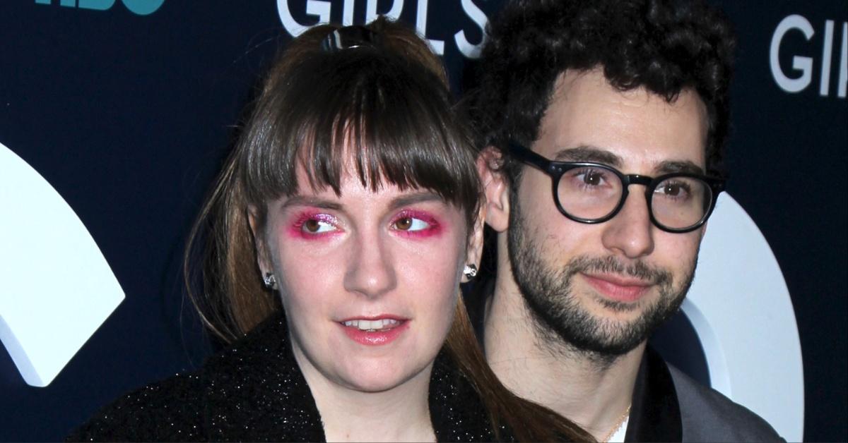 Lena Dunham and Jack Antonoff at the season 6 premiere of 'Girls'.