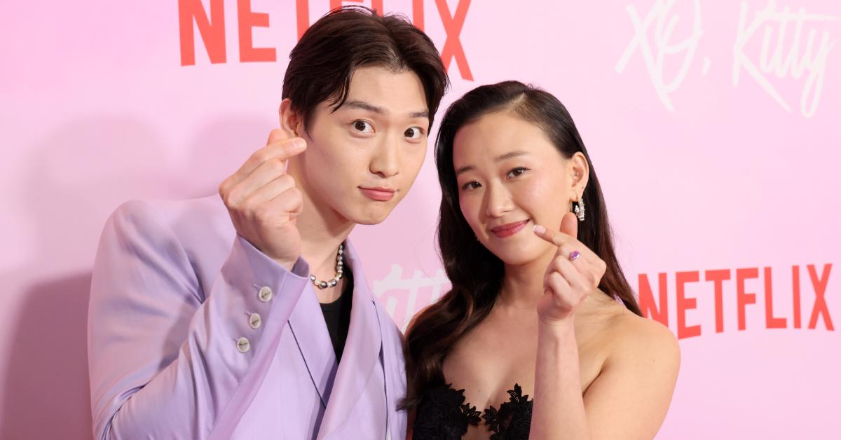 Sang Heon Lee and Gia Kim at the Season 1 premiere of 'XO, Kitty' on May 11, 2023.