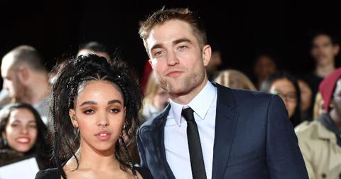 Robert Pattinson and FKA Twigs pose upon arrival at the UK premiere of the film 'The Lost City Of Z'