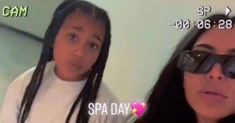 North West and Kim Kardashian on TikTok