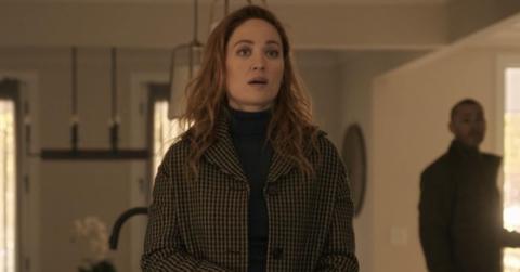 Angie at a crime scene on 'Will Trent'