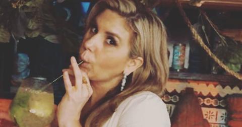 Brandi Passante sipping a drink.