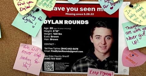 A missing persons poster for Dylan Rounds