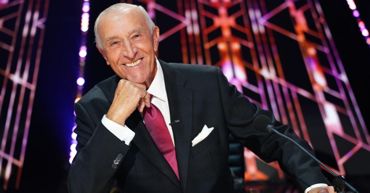 Len Goodman sitting at the judges' table on 'Dancing With the Stars'