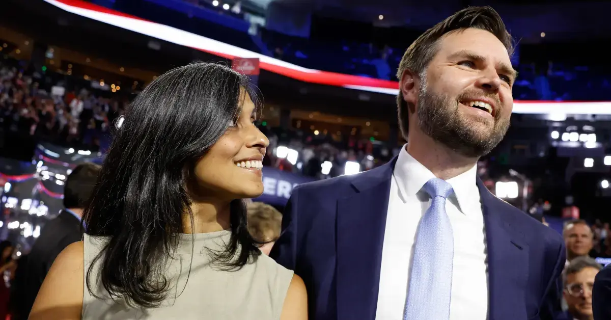 Usha and JD Vance at the RNC in July 2024