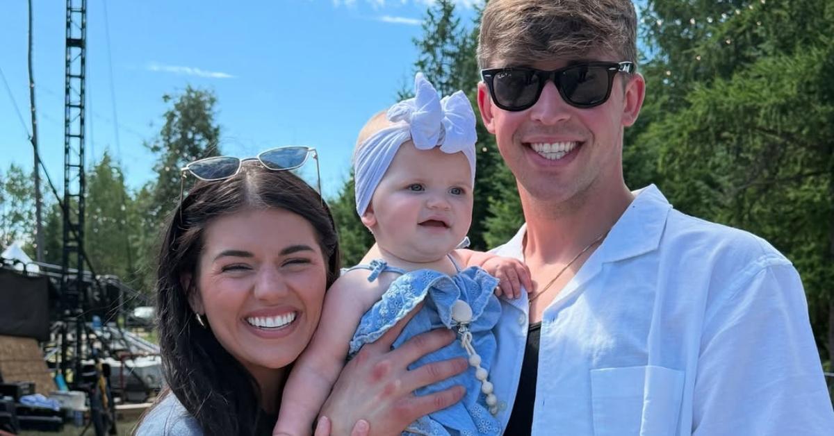 Madison Prewitt with her husband and daughter.