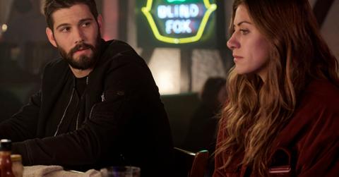 Casey Deidrick as Max Parish and Perry Mattfeld as Murphy in 'In the Dark'