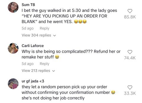 tiktok comment little caesars pizza wrong customer