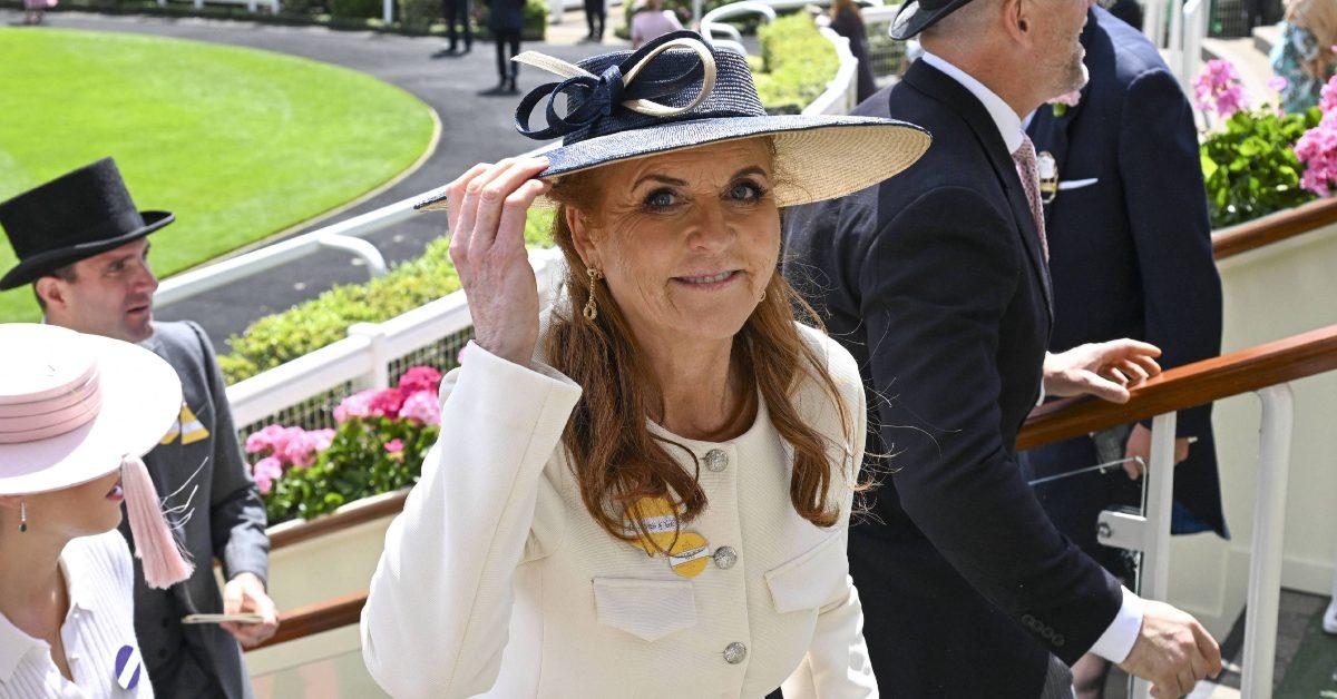 Duchess of York, Sarah Ferguson, at a race.