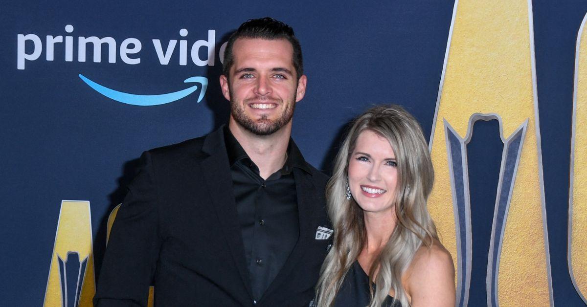 Derek Carr and his wife at the American Country Music Awards.