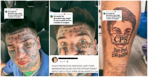 A man gets tattoos to spite internet trolls