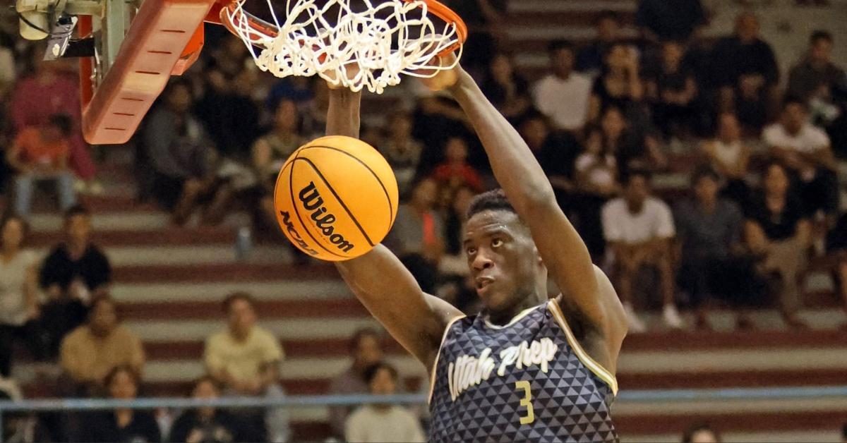 AJ Dybantsa on the basketball court. 