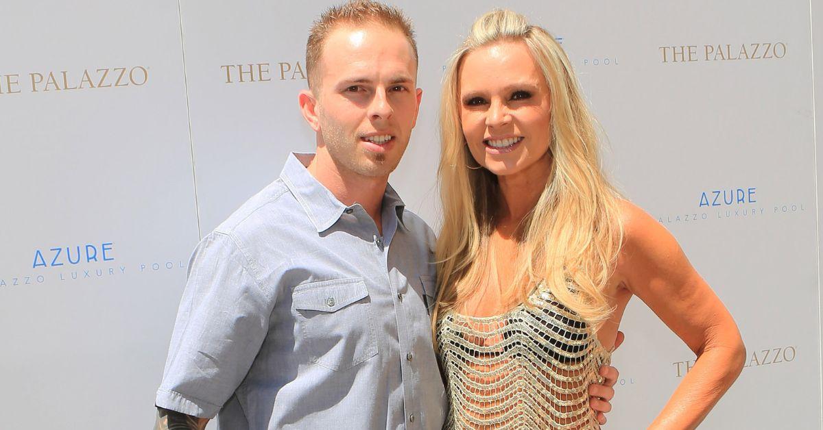 Ryan Veith poses for a photo with his mother Tamra Judge at an event