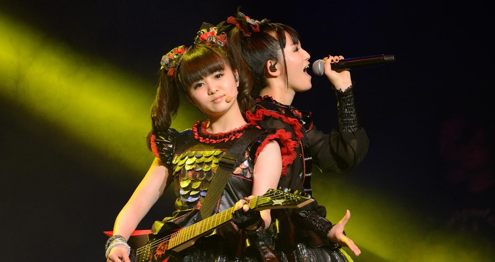 Moametal and Su-metal of Babymetal perform during the Alternative Press Music Awards