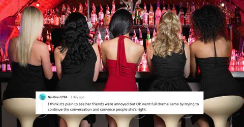 A group of friends at a hen party/bachelorette party