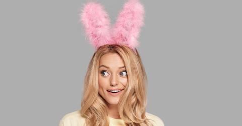woman wearing bunny ears