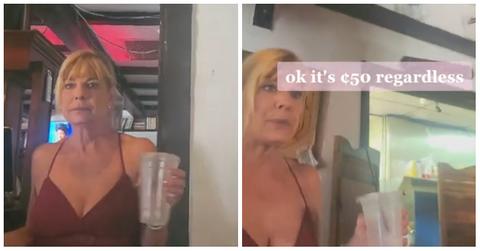 TikToker @a173nn revealed that a bartender charged her 50 cents for tap water.