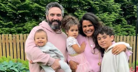 Jen Bush poses with her family in matching colors