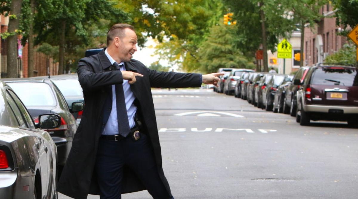 Donnie Wahlberg on the set of 'Blue Bloods.'