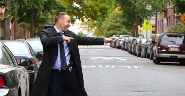 Donnie Wahlberg on the set of 'Blue Bloods.'