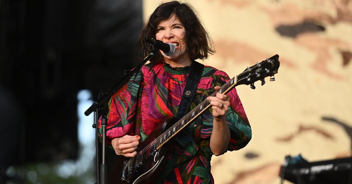 Carrie Brownstein of Sleater-Kinney performs on stage during Riot Fest 2022 at Douglass Park on September 18, 2022 in Chicago