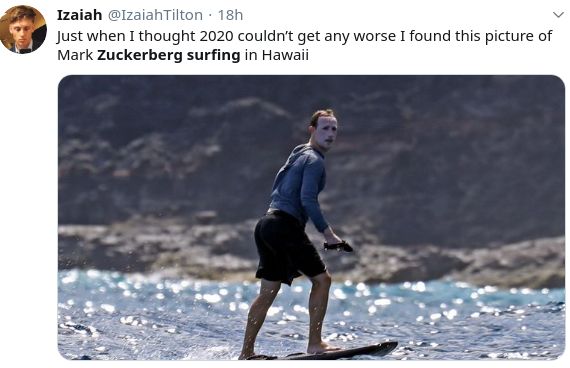 zuckerberg sunscreen surfing