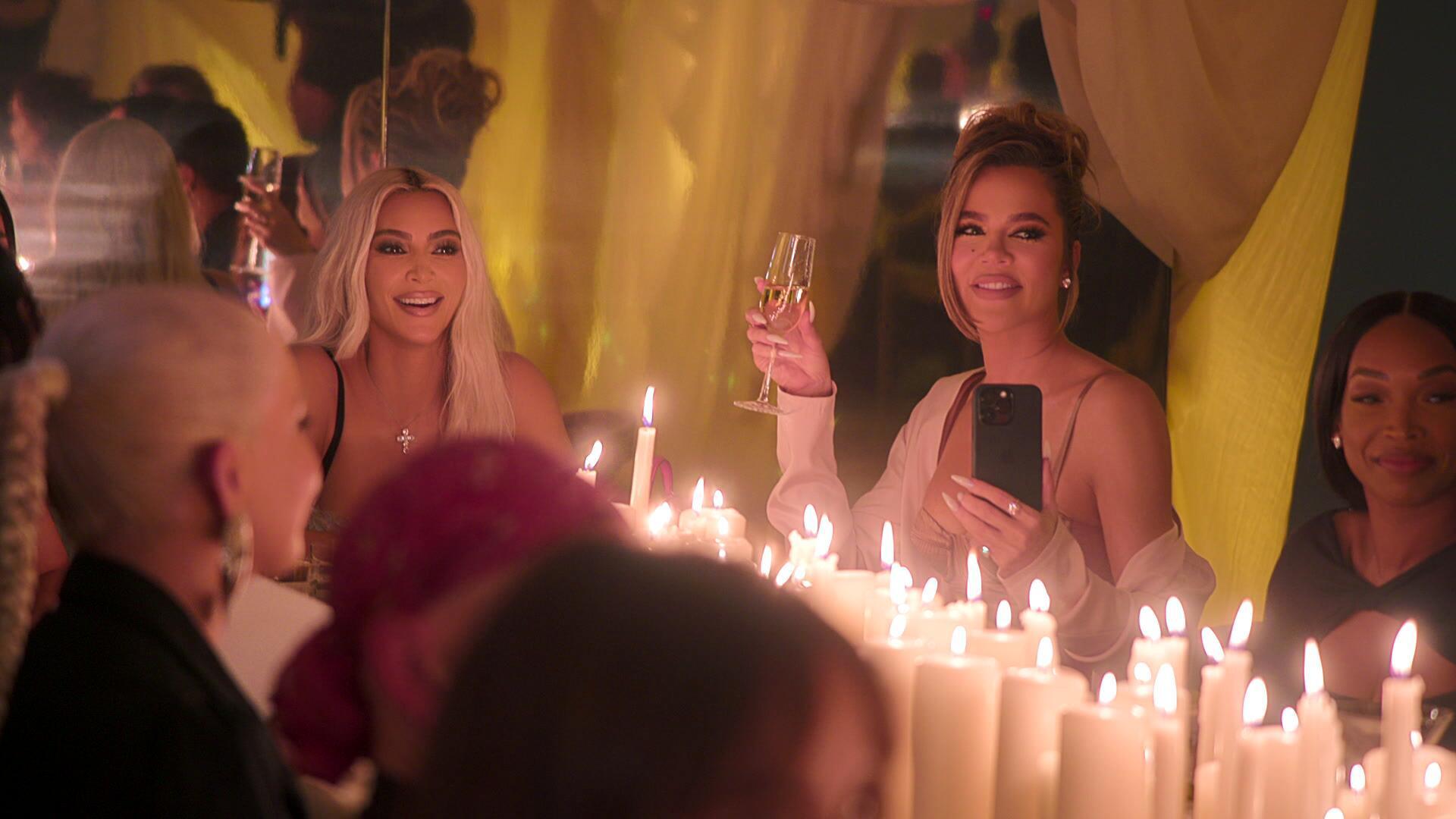 Kim Kardashian and Khloe Kardashian appear in 'The Kardashians' Season 3