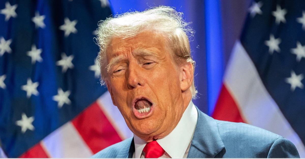 Donald Trump speaks. 