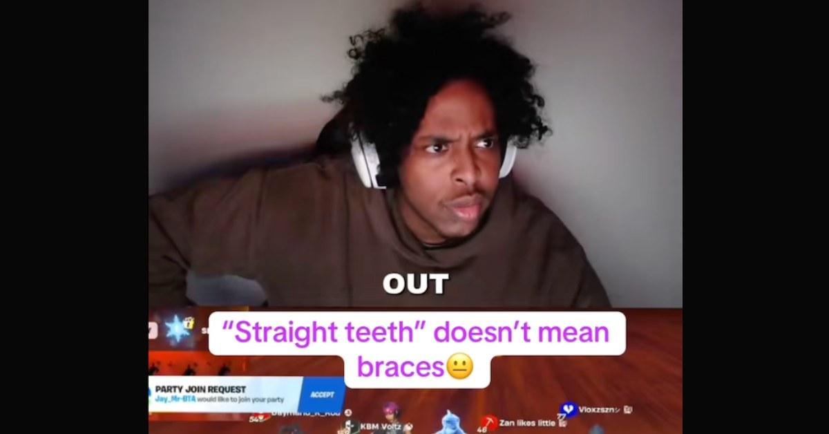 People talking about "getting straight teeth" on a live stream.