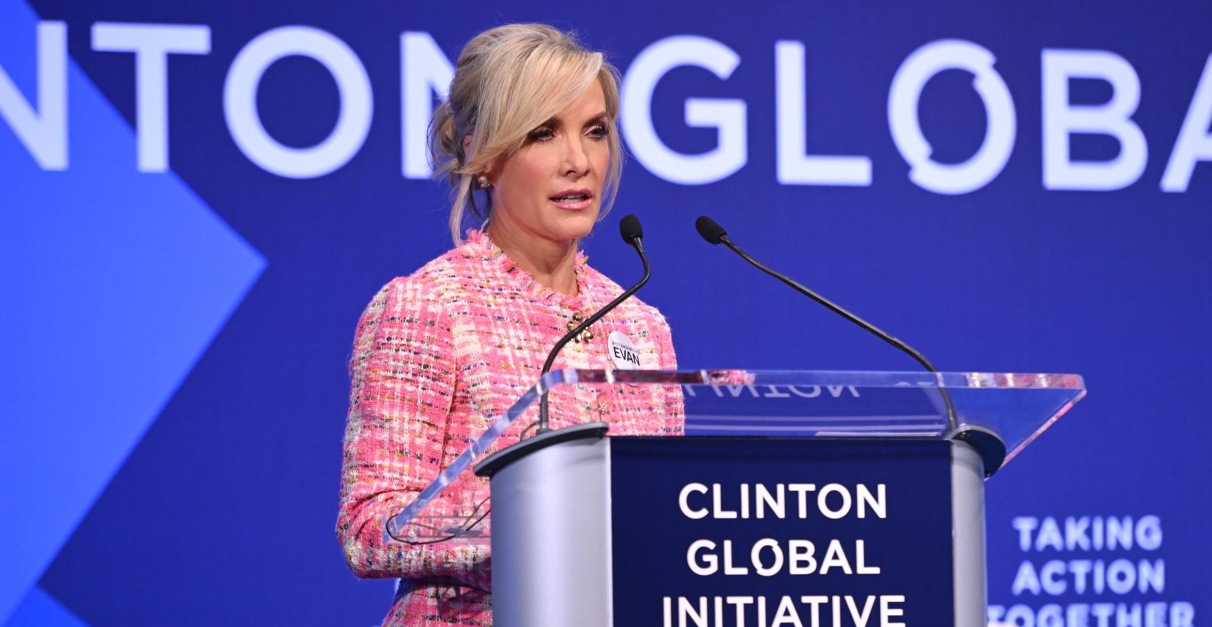 Dana Perino speaks onstage during the Clinton Global Initiative September 2023 