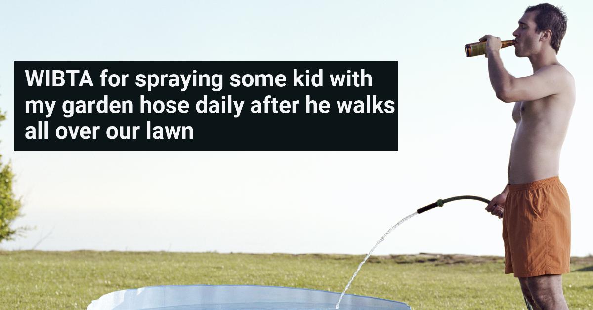 Dad Sprays Kid With Hose to Get Him off Lawn, Now They're Friends
