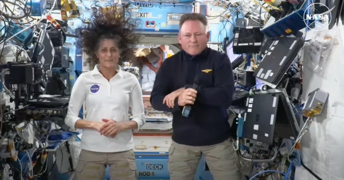 (L-R): Suni Williams and Butch Wilmore on the International Space Station