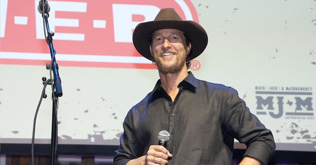Matthew McConaughey at the 2023 Mack, Jack & McConaughey - Jack Ingram & Friends concert at ACL Live on April 28, 2023