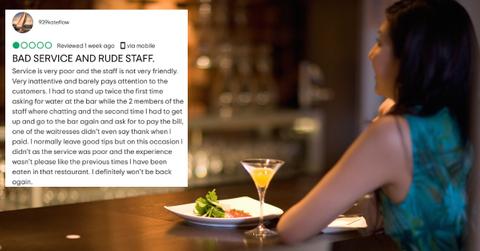 Internet sides with Restaurant Owner who Clapped Back at Diner's One Star Review
