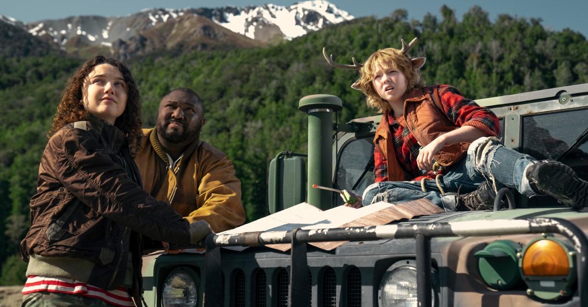 Gus, Becky, and Big Man traveling to Alaska in Season 3 of 'Sweet Tooth'.