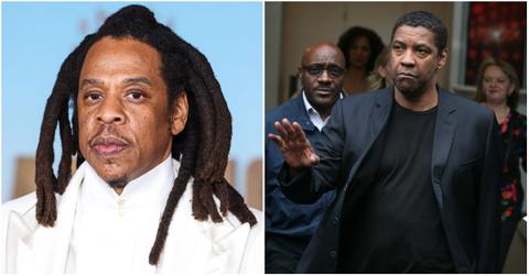 Jay-Z and Denzel Washington at separate events.