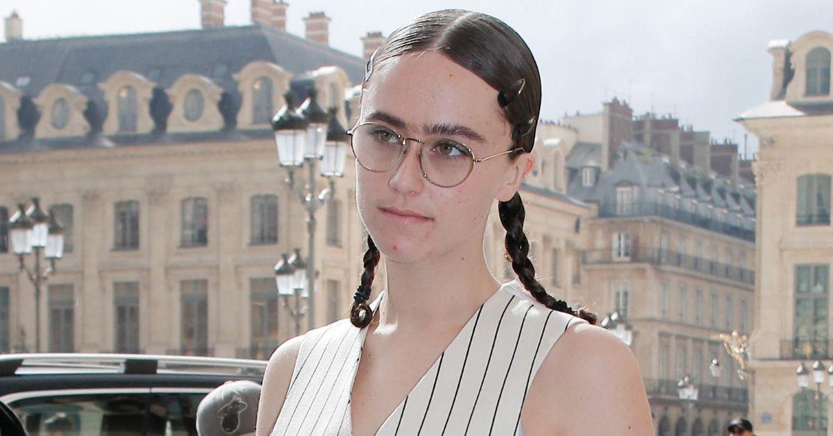 Ella Emhoff arriving at Schiaparelli show during Paris Fashion Week